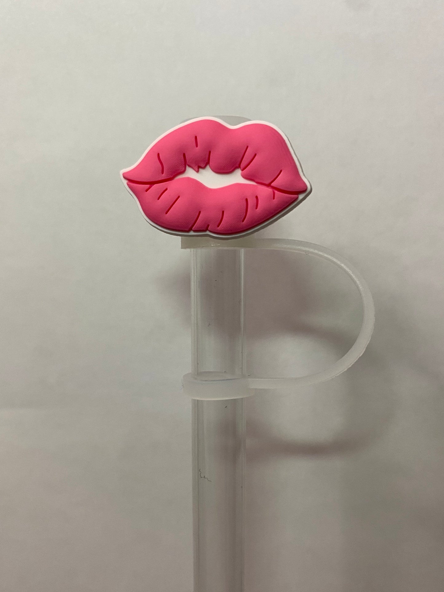 Pink Lips Straw Topper for 10 mm Straws