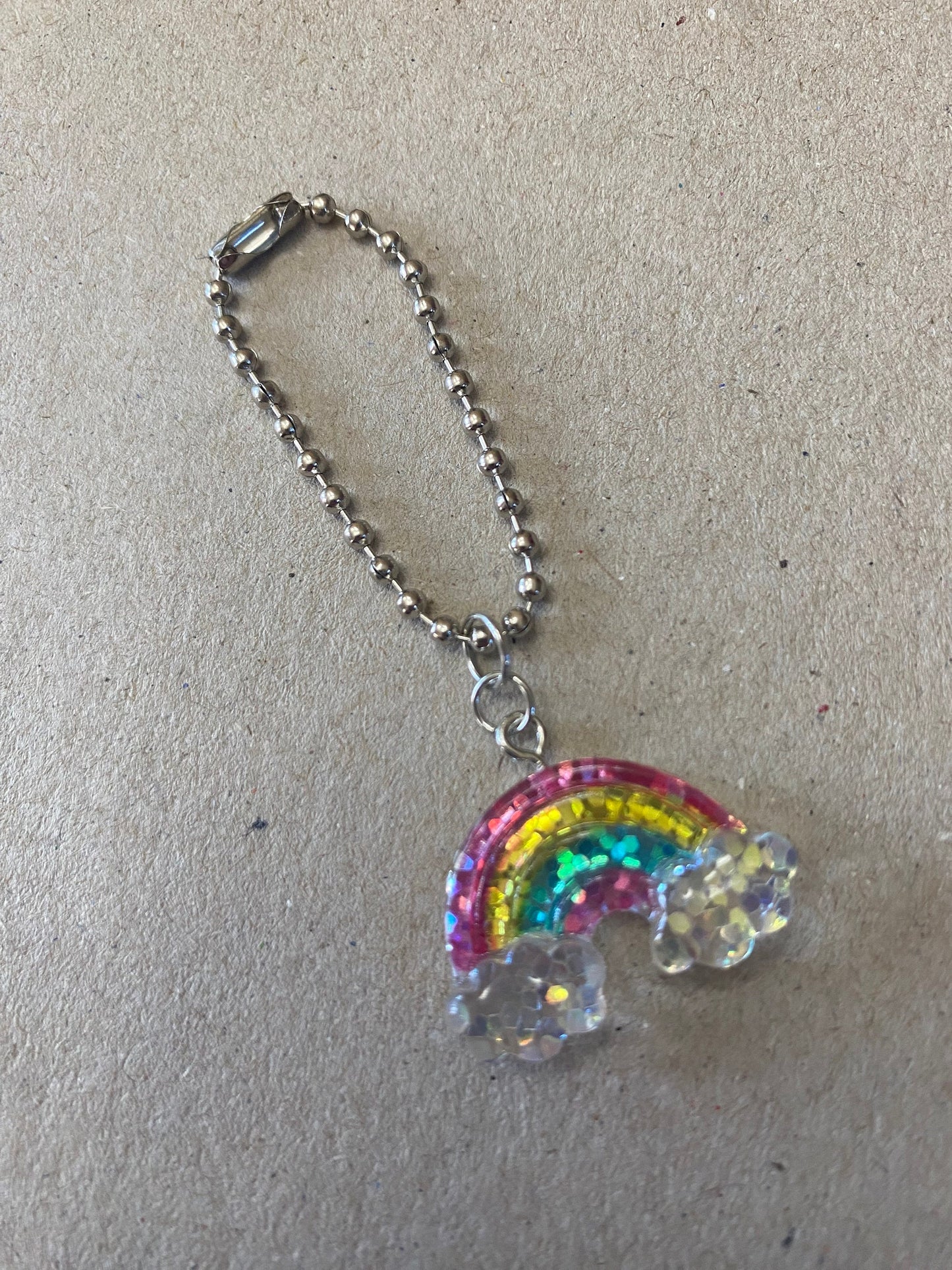 Glitter Rainbow Handle Charm