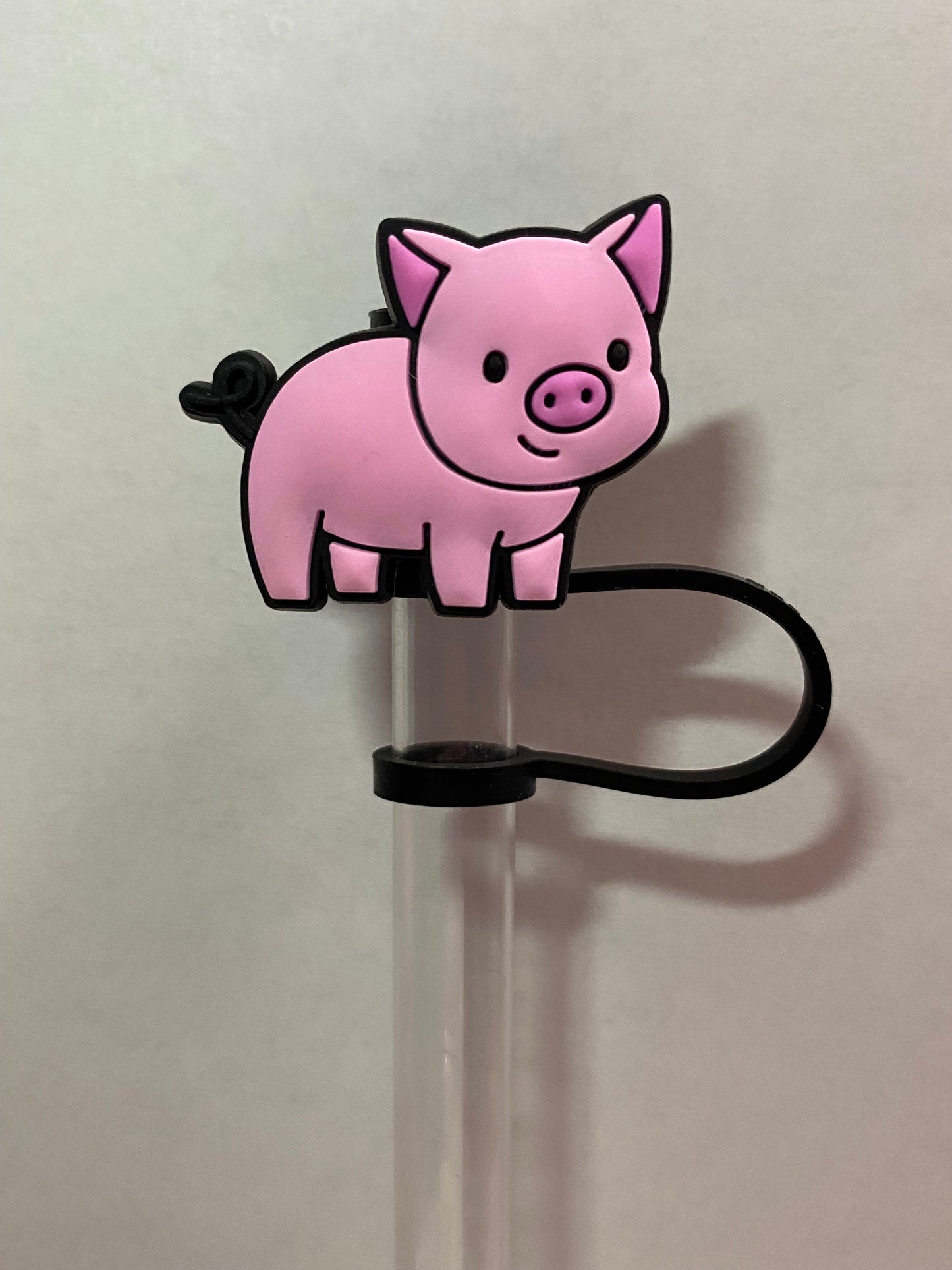 Pink Pig Straw Topper for 10 mm Straws