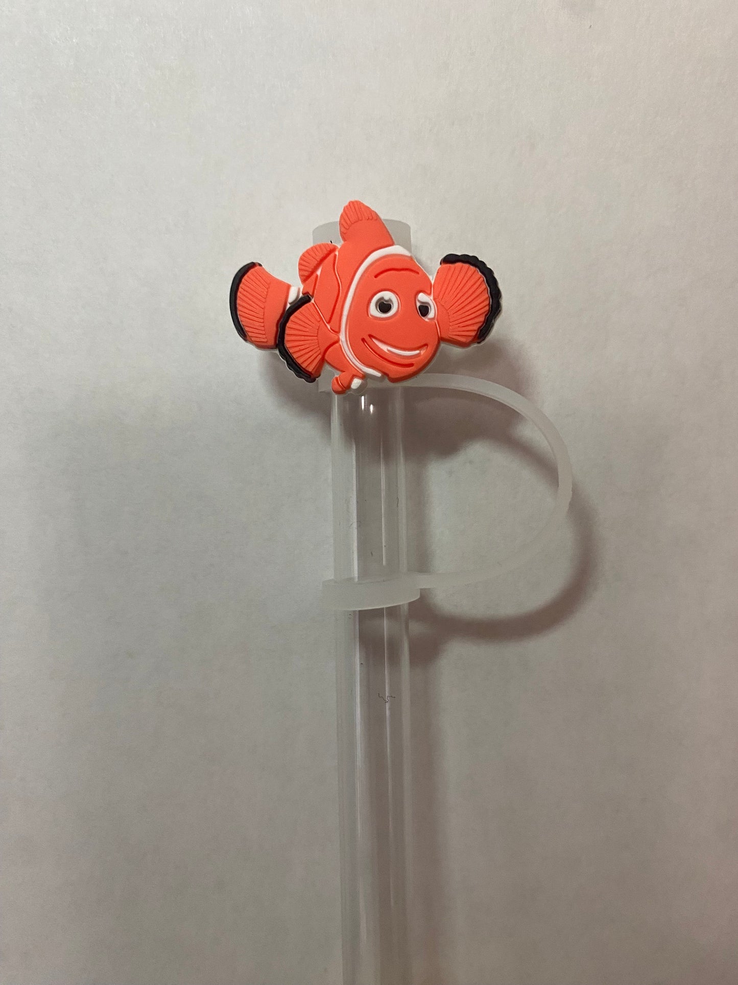 Orange Fish Straw Topper for 10 mm Straws