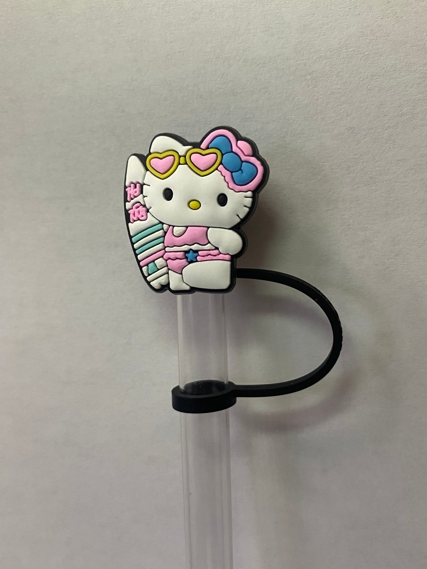 Kitty Surfing Straw Topper for 10 mm Straws