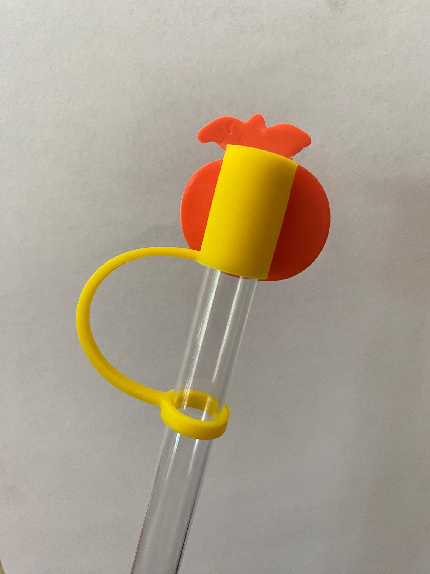 Orange Straw Topper for 10 mm Straws