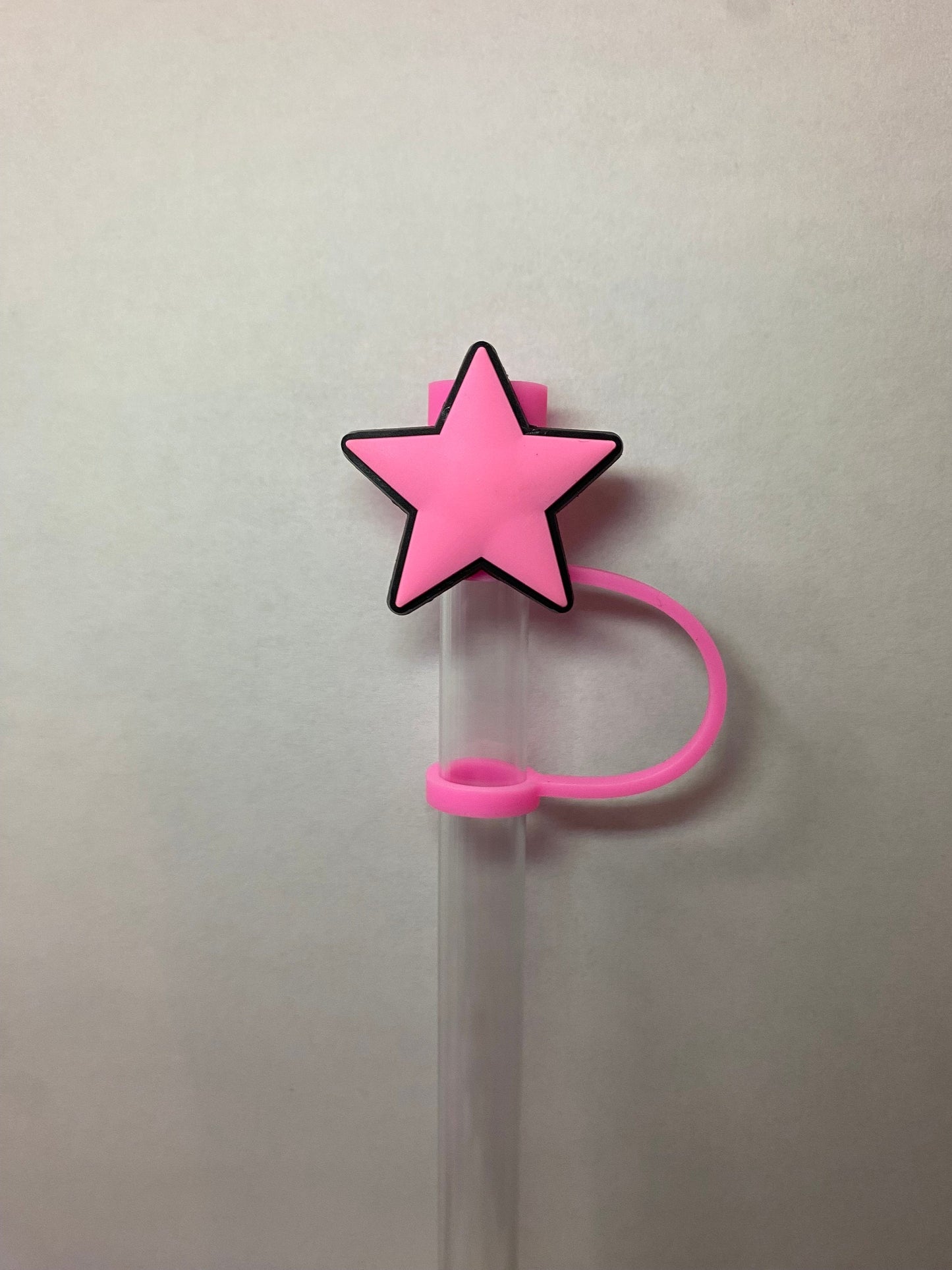 Pink Star Straw Topper for 10 mm Straws