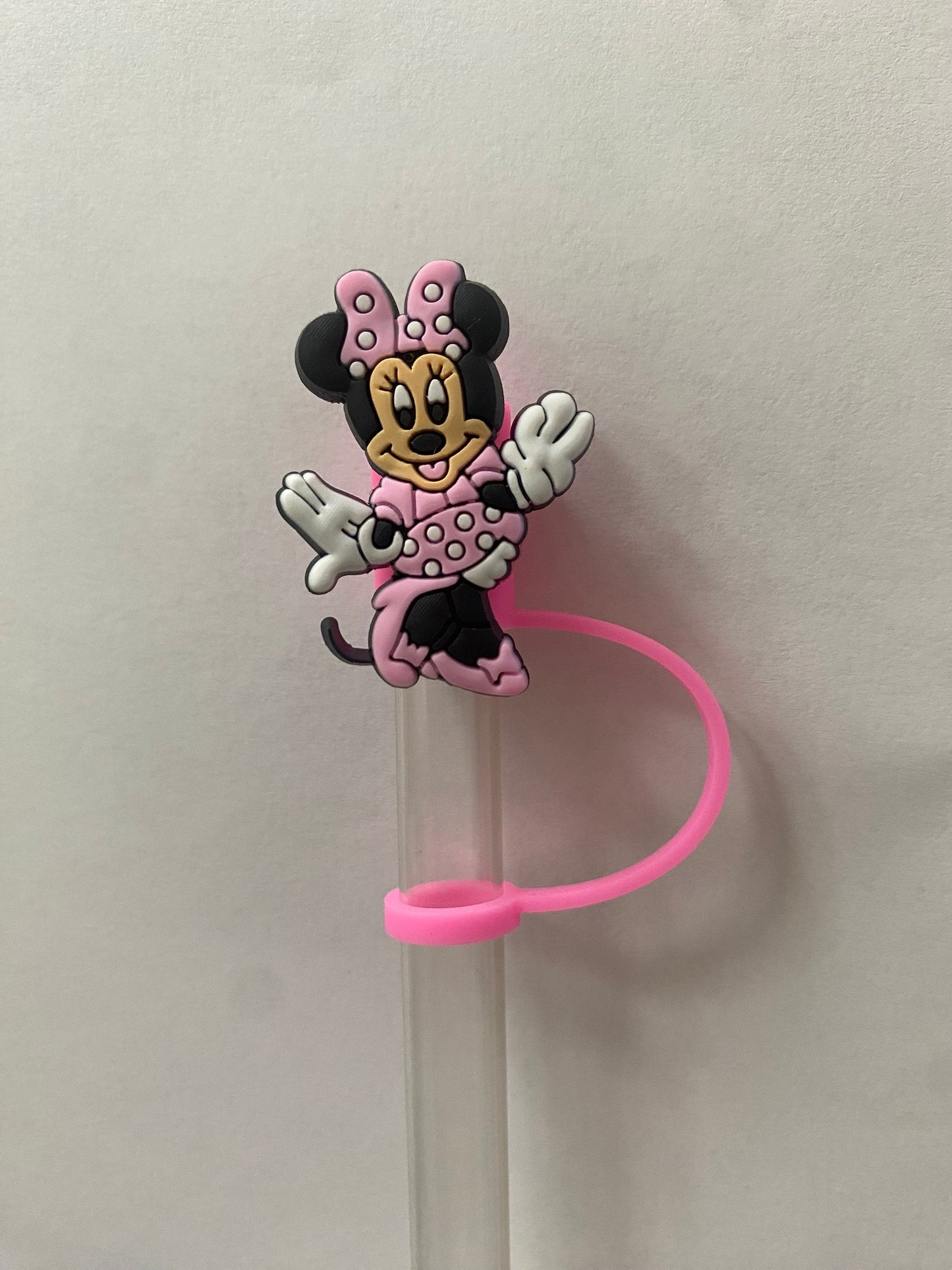 Pink Mouse Straw Topper for 10 mm Straws