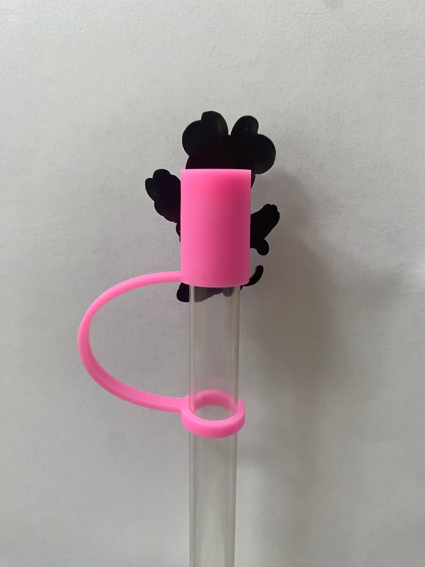 Pink Mouse Straw Topper for 10 mm Straws