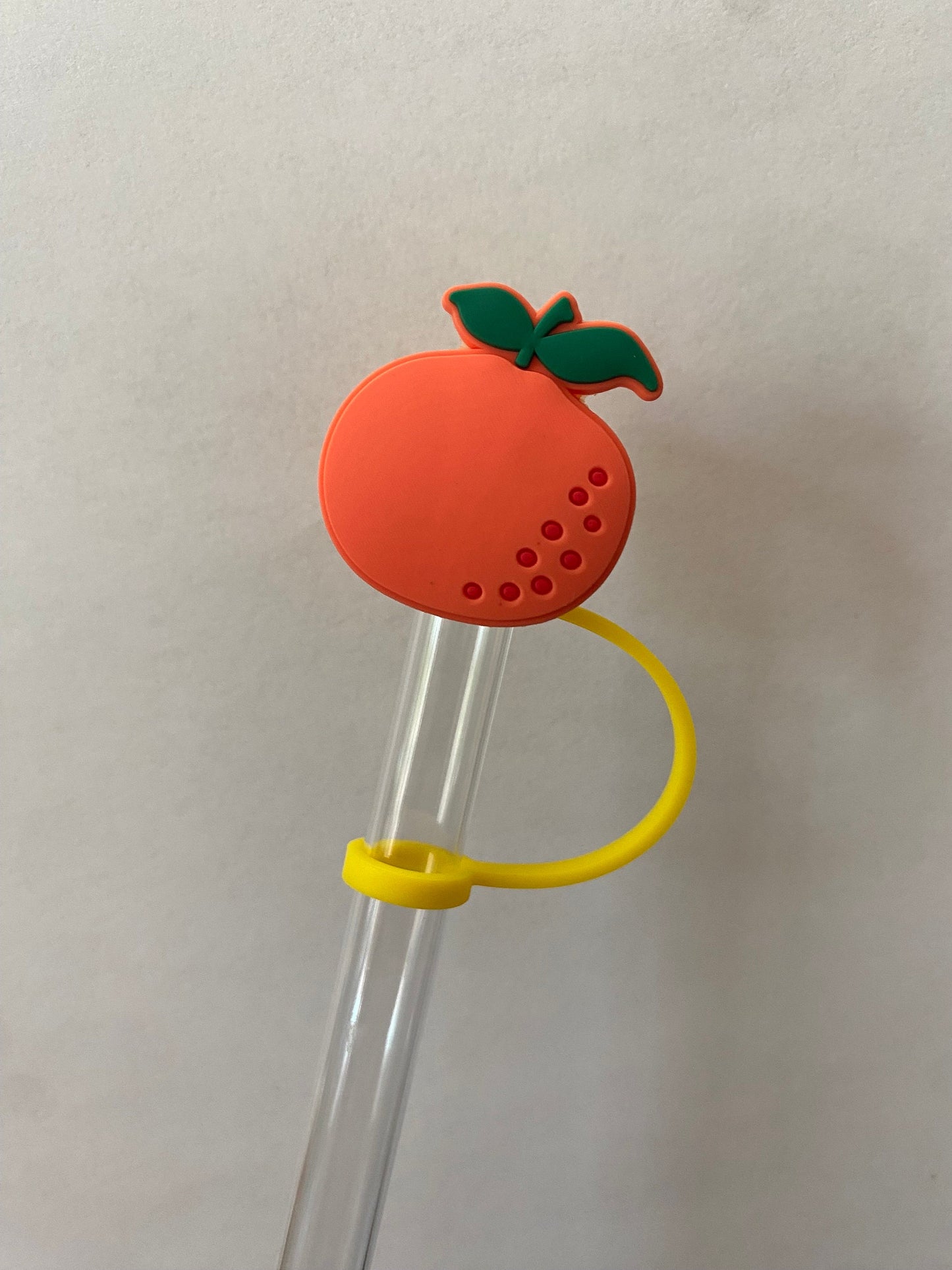Orange Straw Topper for 10 mm Straws