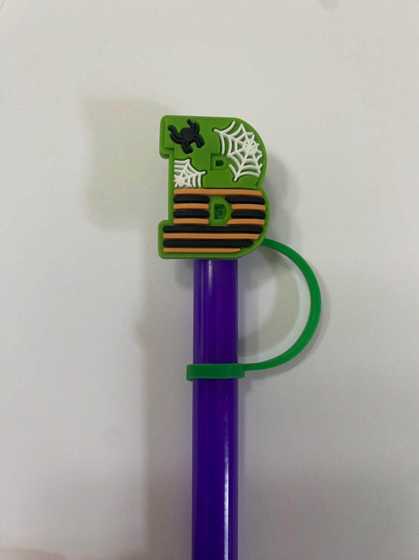 Halloween Letters A - H Straw Toppers for 10 mm Straws