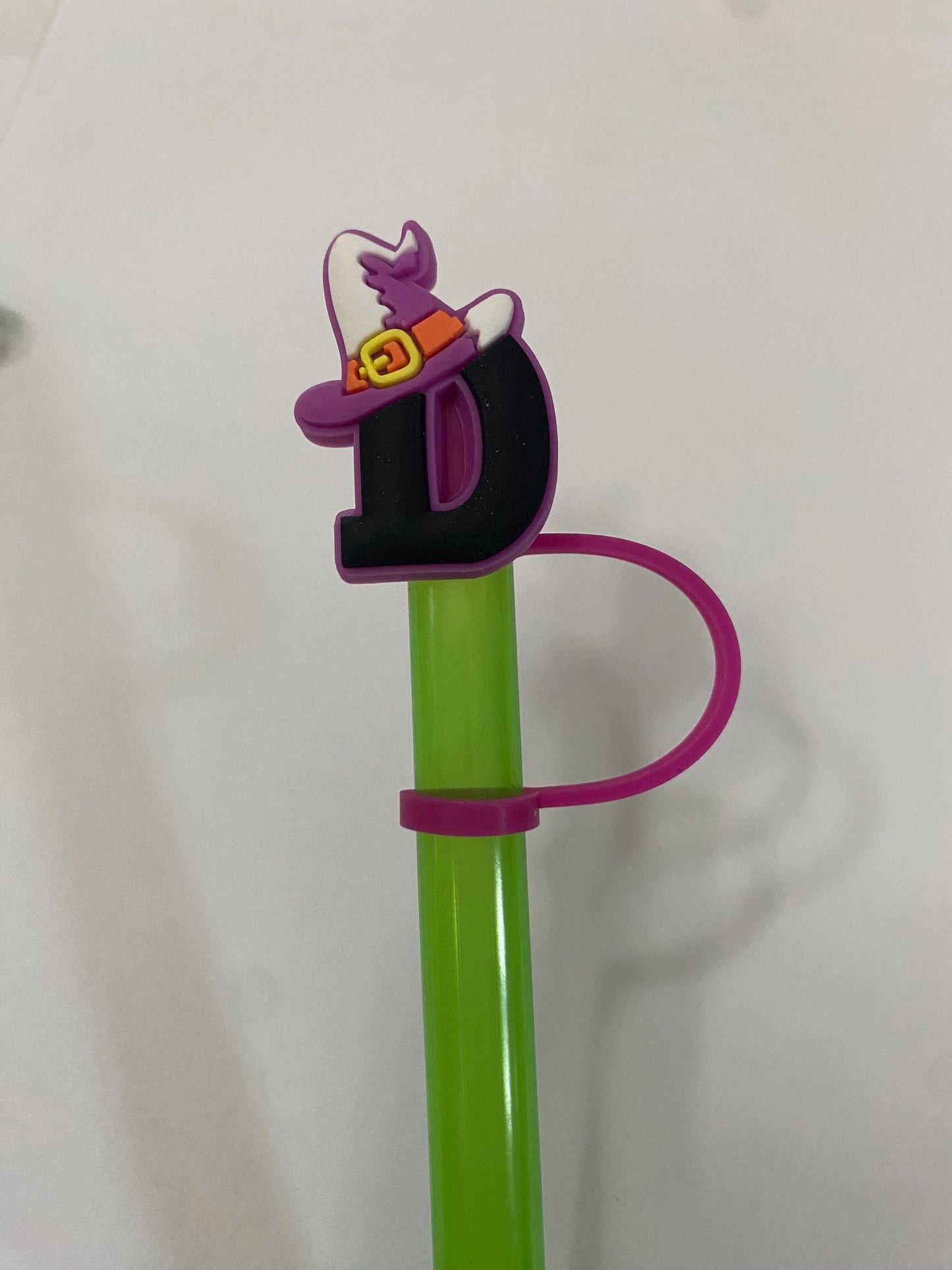 Halloween Letters A - H Straw Toppers for 10 mm Straws