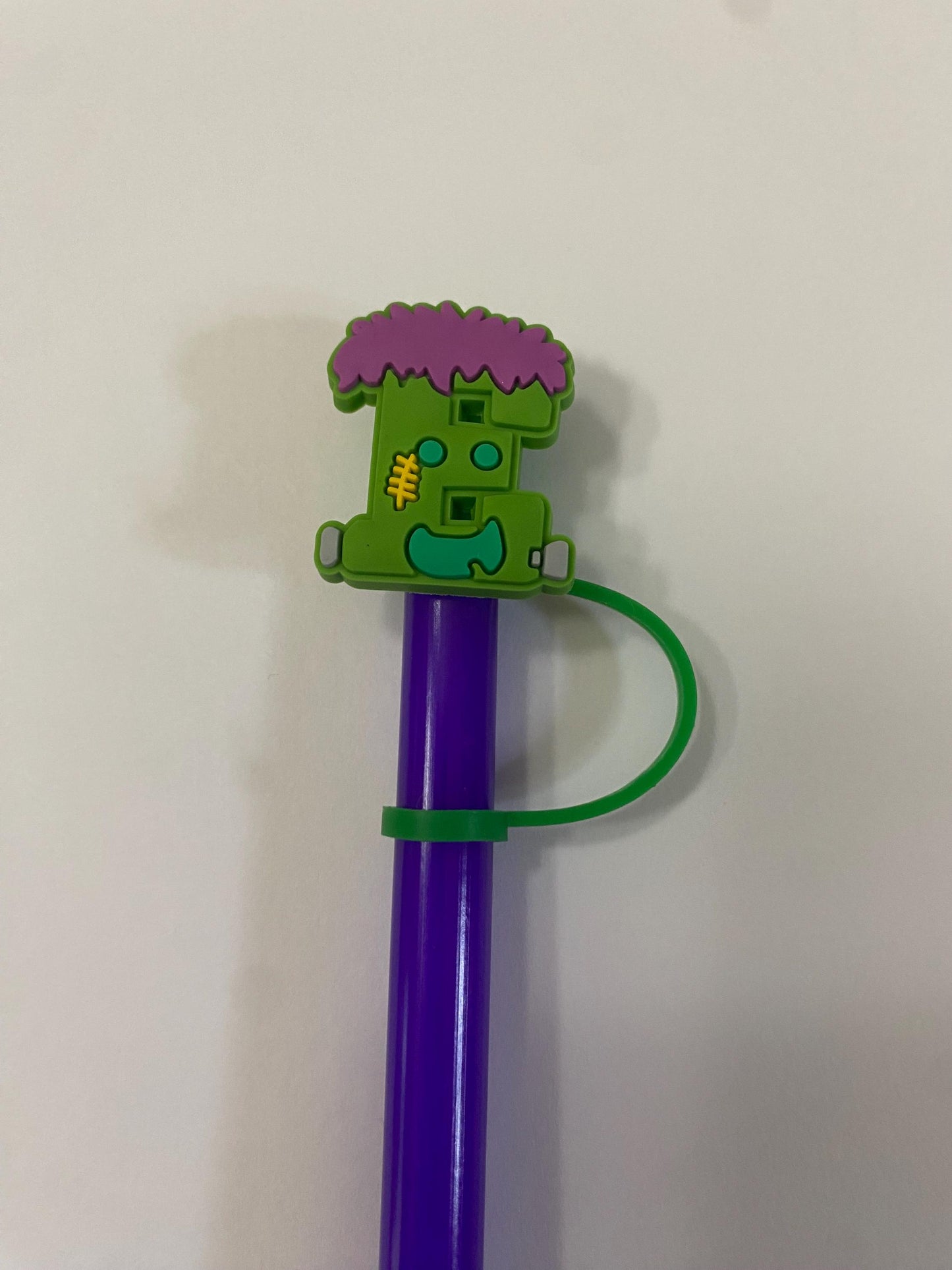 Halloween Letters A - H Straw Toppers for 10 mm Straws