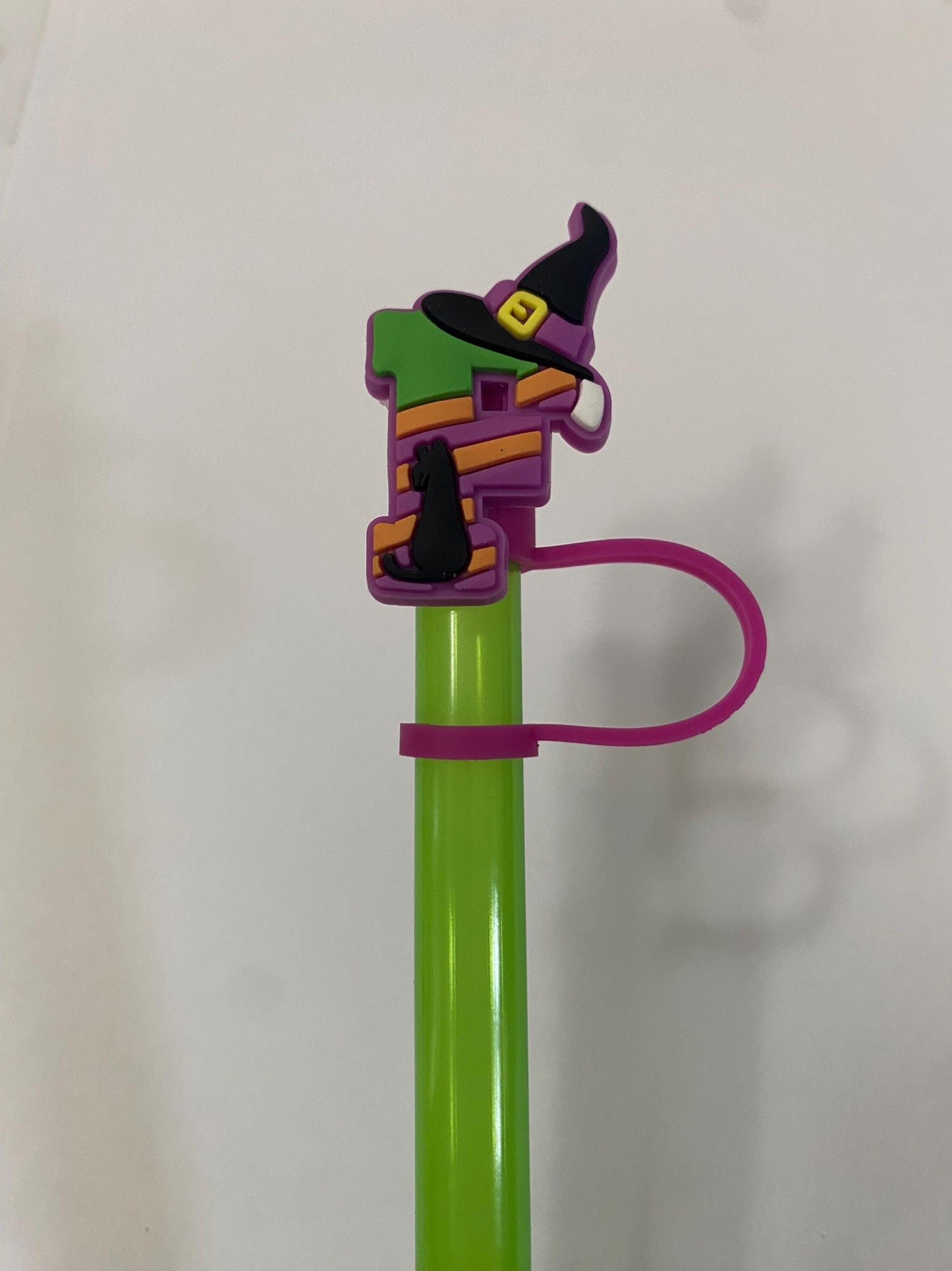 Halloween Letters A - H Straw Toppers for 10 mm Straws