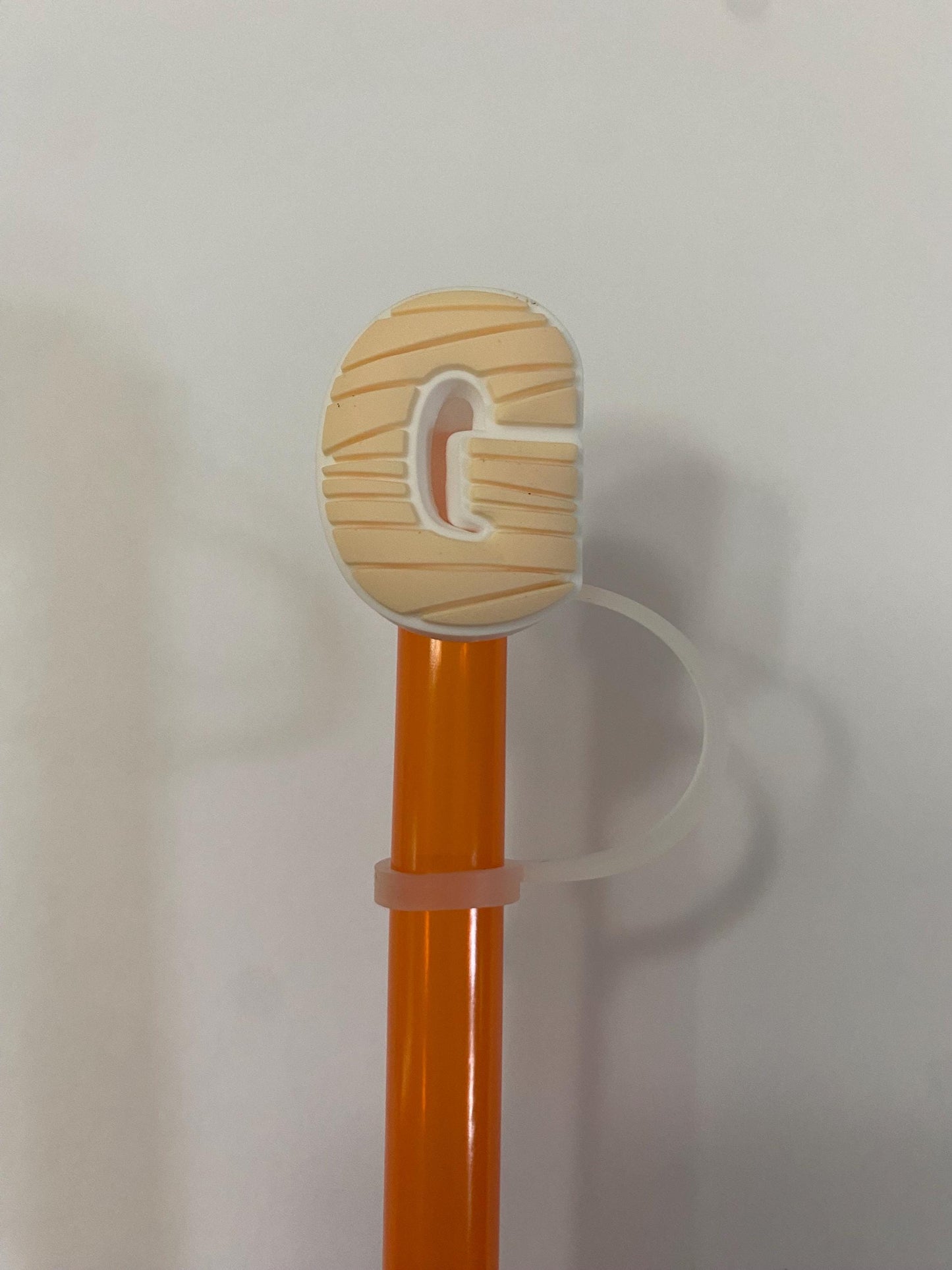 Halloween Letters A - H Straw Toppers for 10 mm Straws