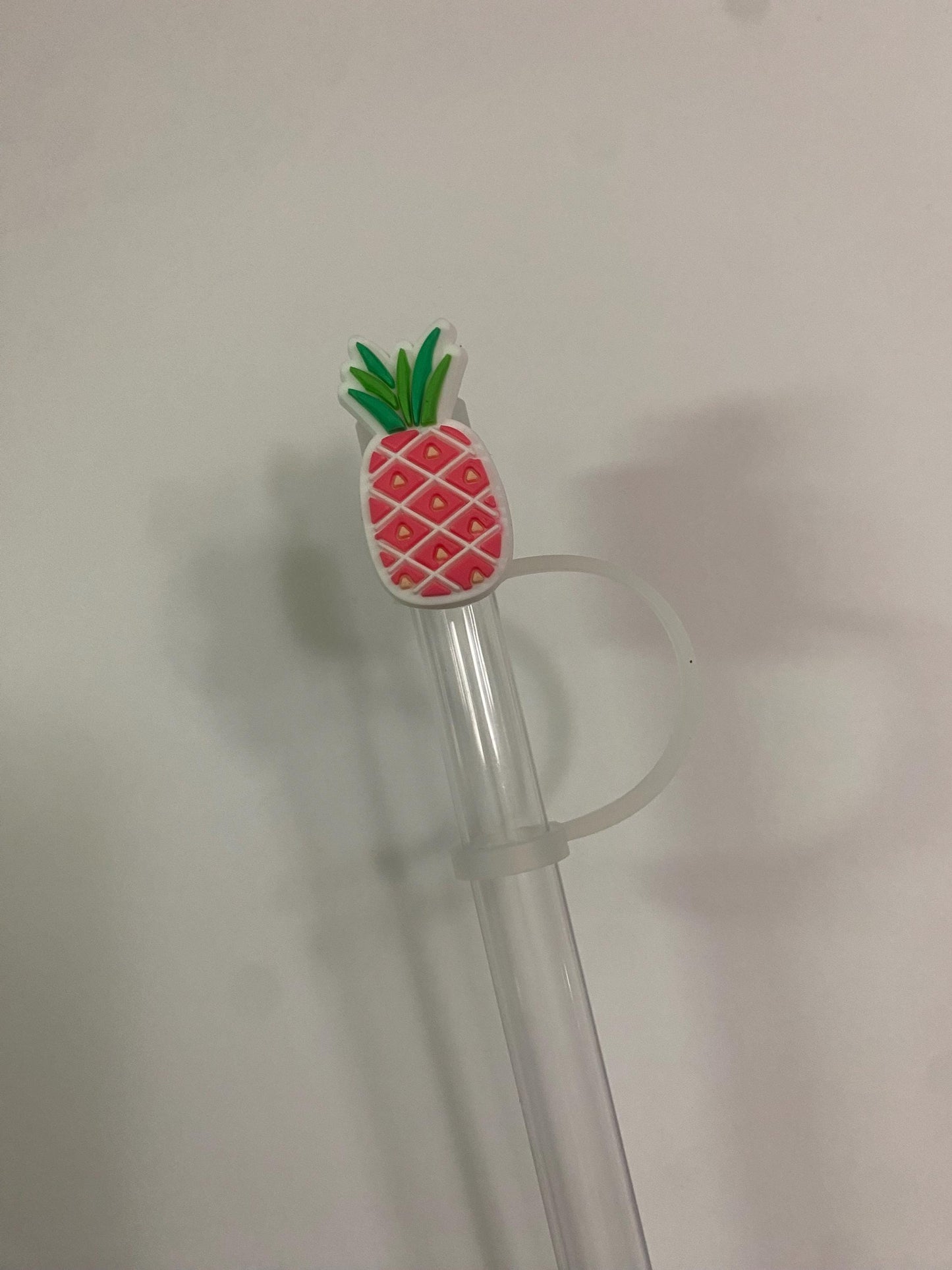 Pink Pineapple Straw Topper for 10 mm Straws
