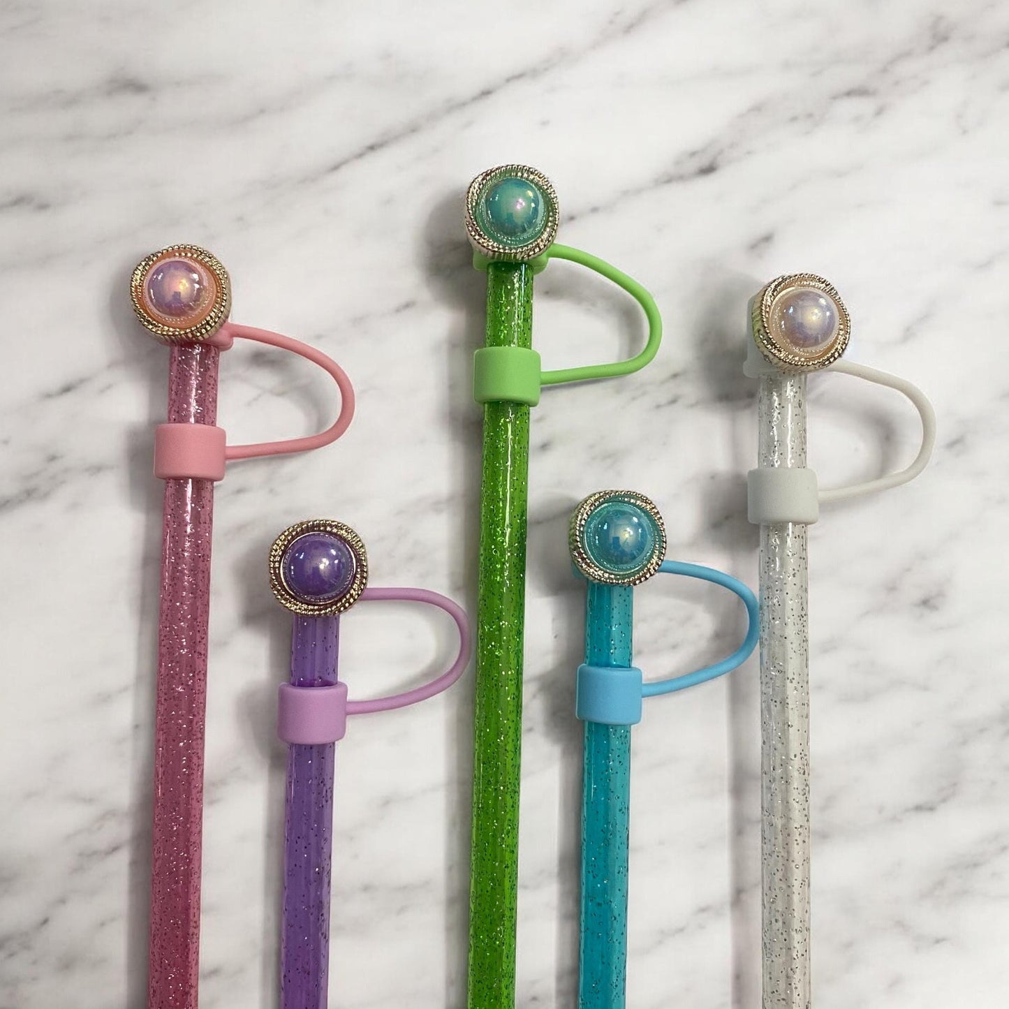 Purple Pearl Straw Topper for 10 mm Straws