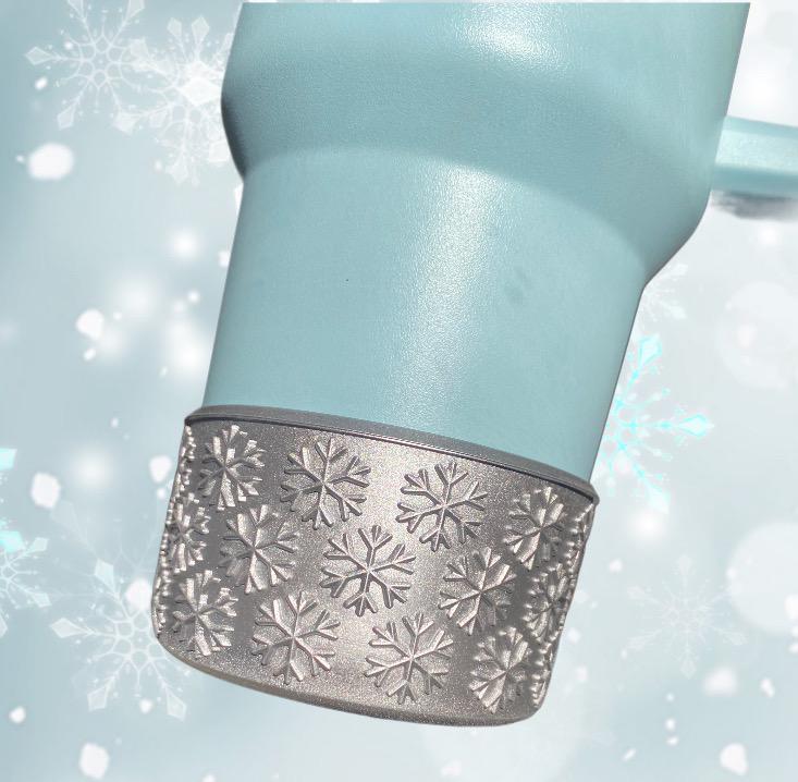 Silver 3D Snowflake Silicone Boot