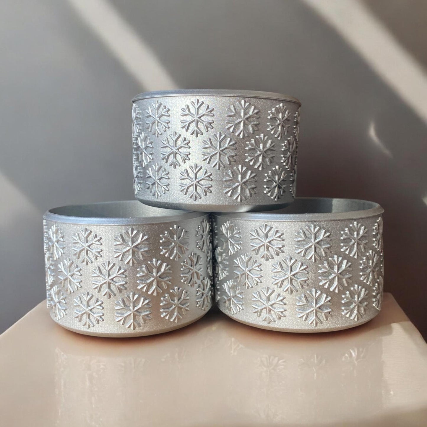 Silver 3D Snowflake Silicone Boot