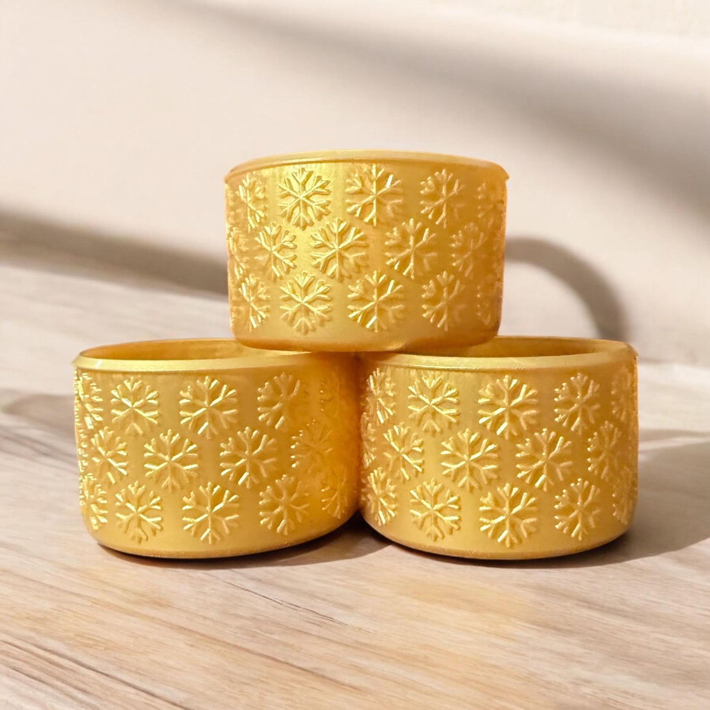 Gold 3D Snowflake Silicone Boot