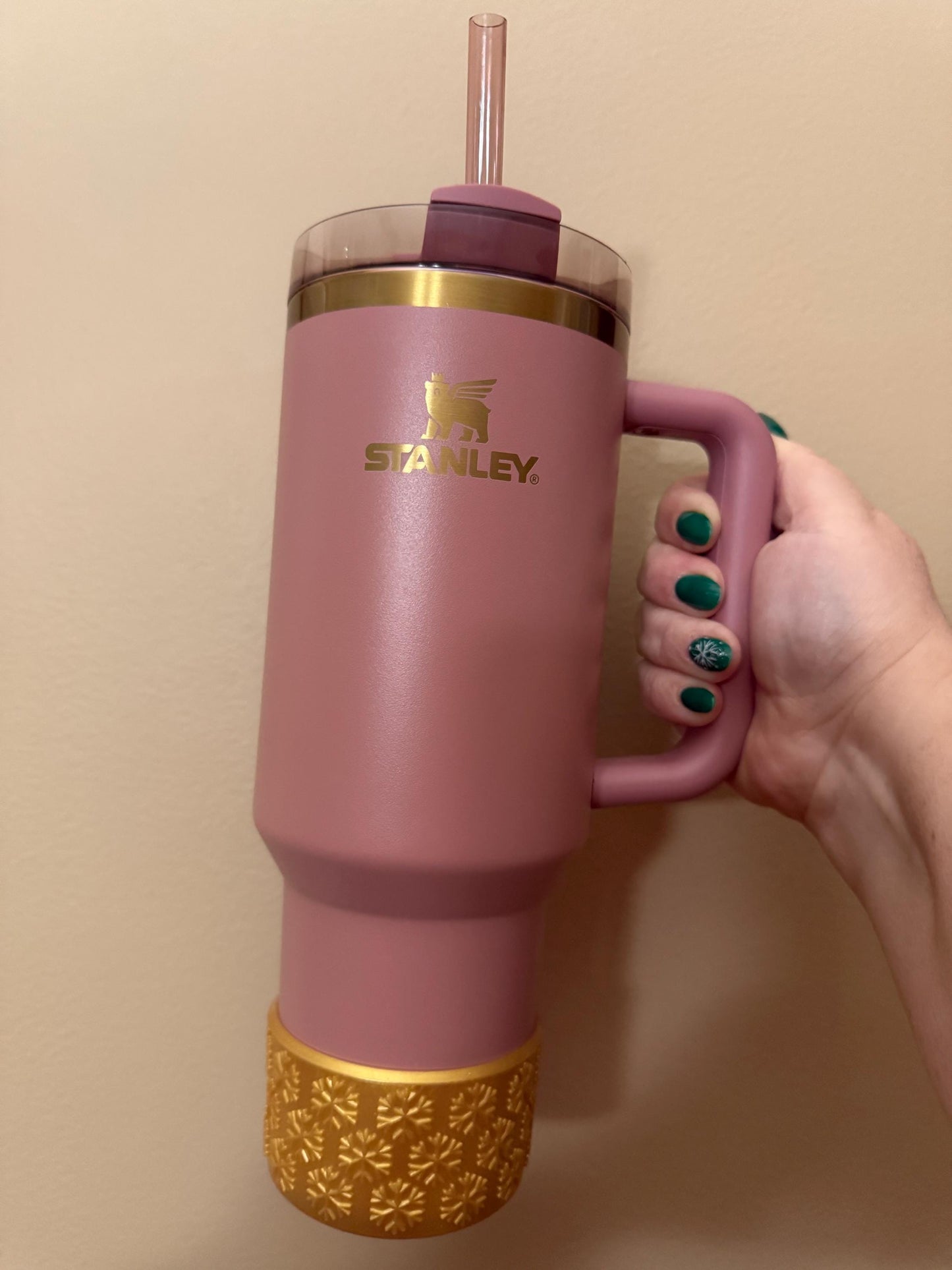 Gold 3D Snowflake Silicone Boot
