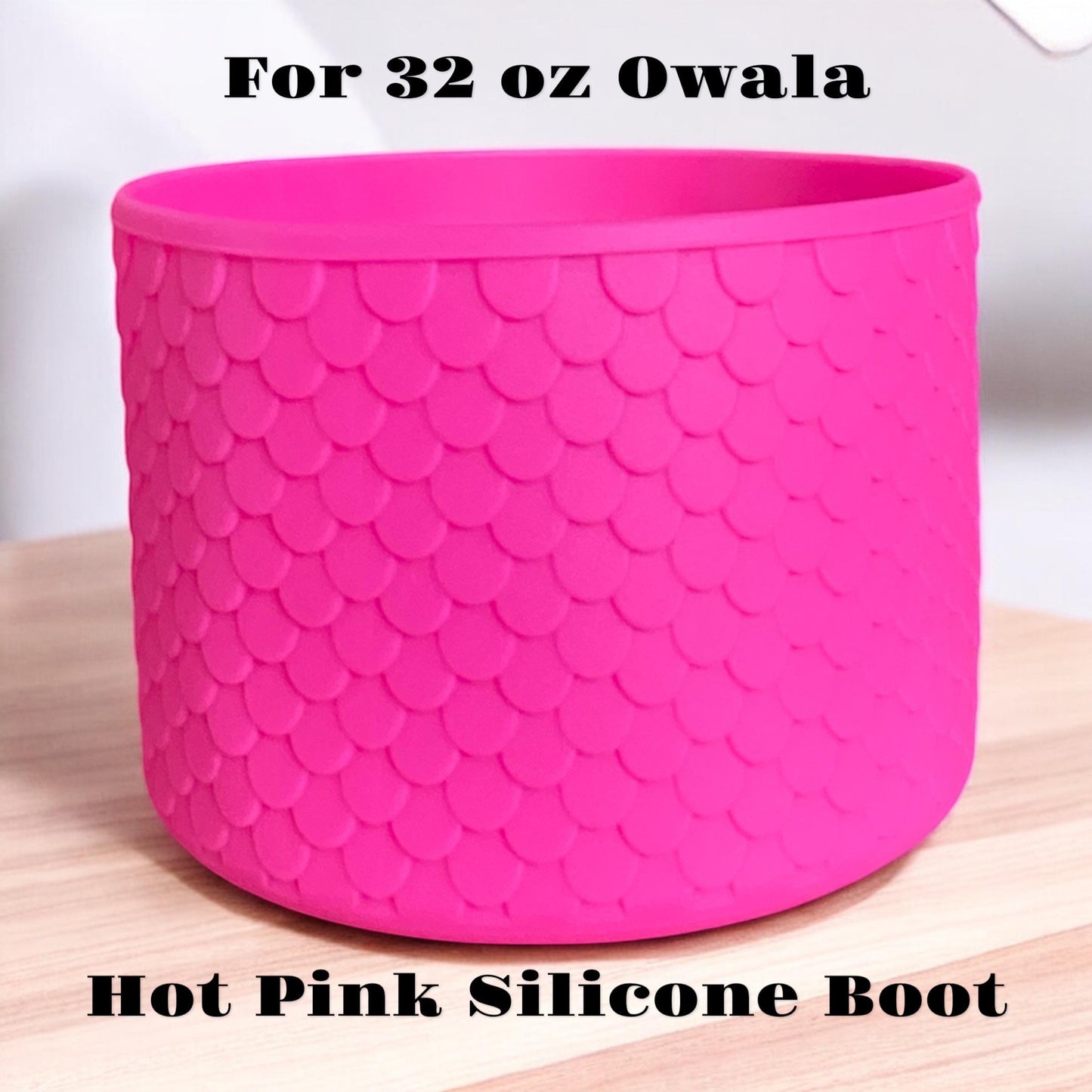 Hot Pink 3D Mermaid Scales Silicone Boot