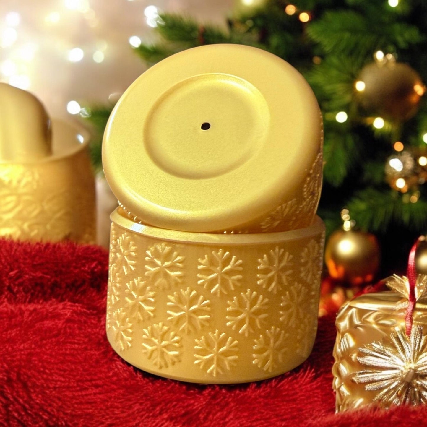 Gold 3D Snowflake Silicone Boot
