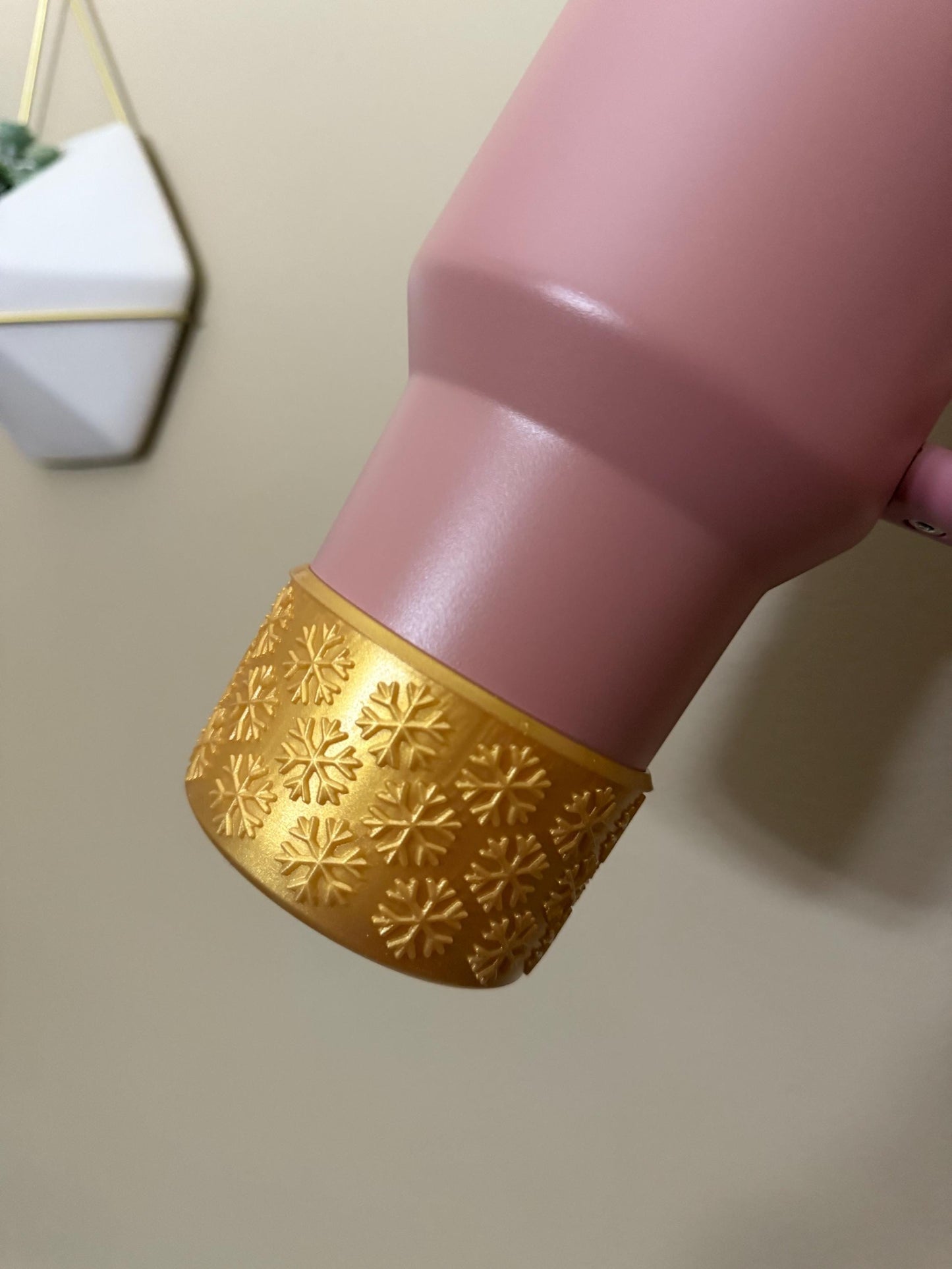 Gold 3D Snowflake Silicone Boot