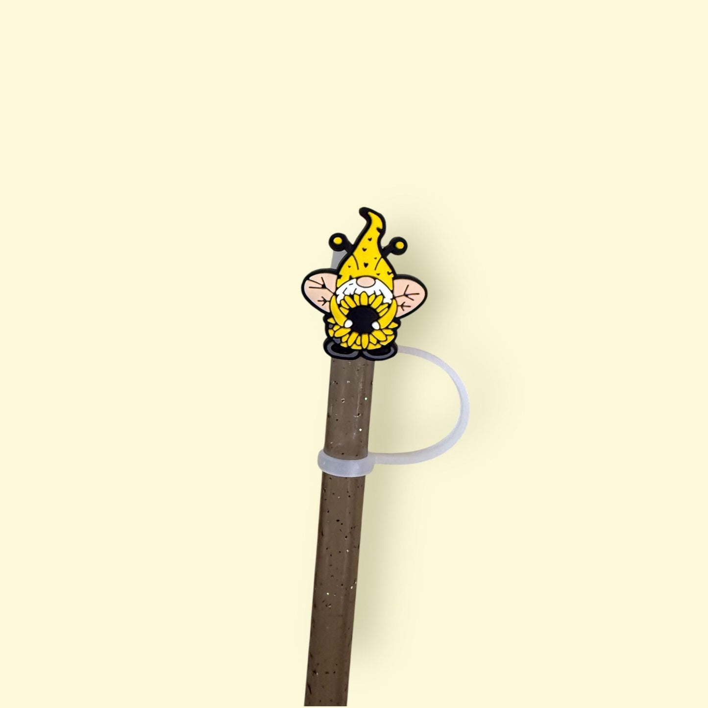 Sunflower Gnome Straw Topper for 10 mm Straws
