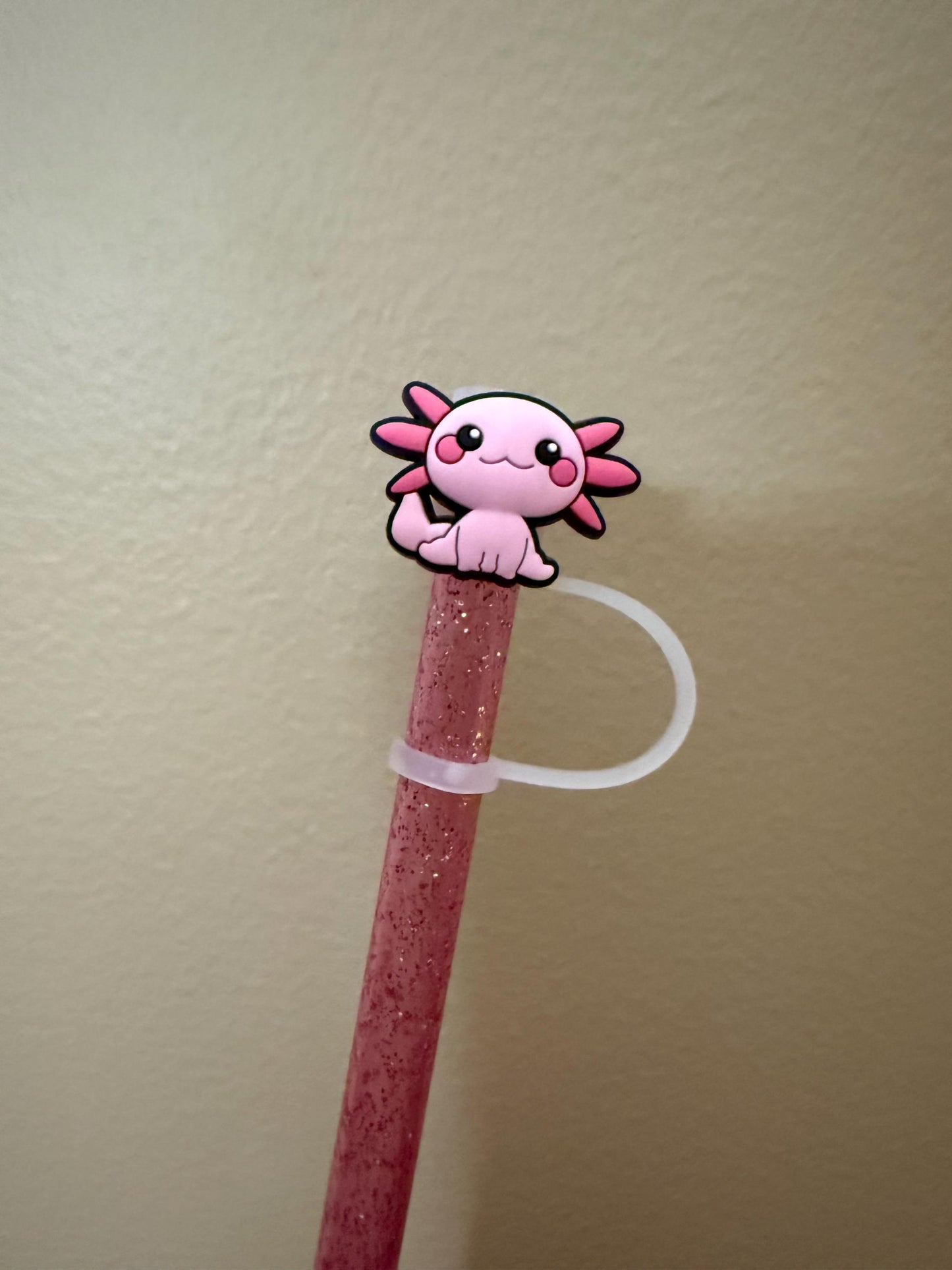 Happy Axolotl Straw Topper for 10 mm Straws