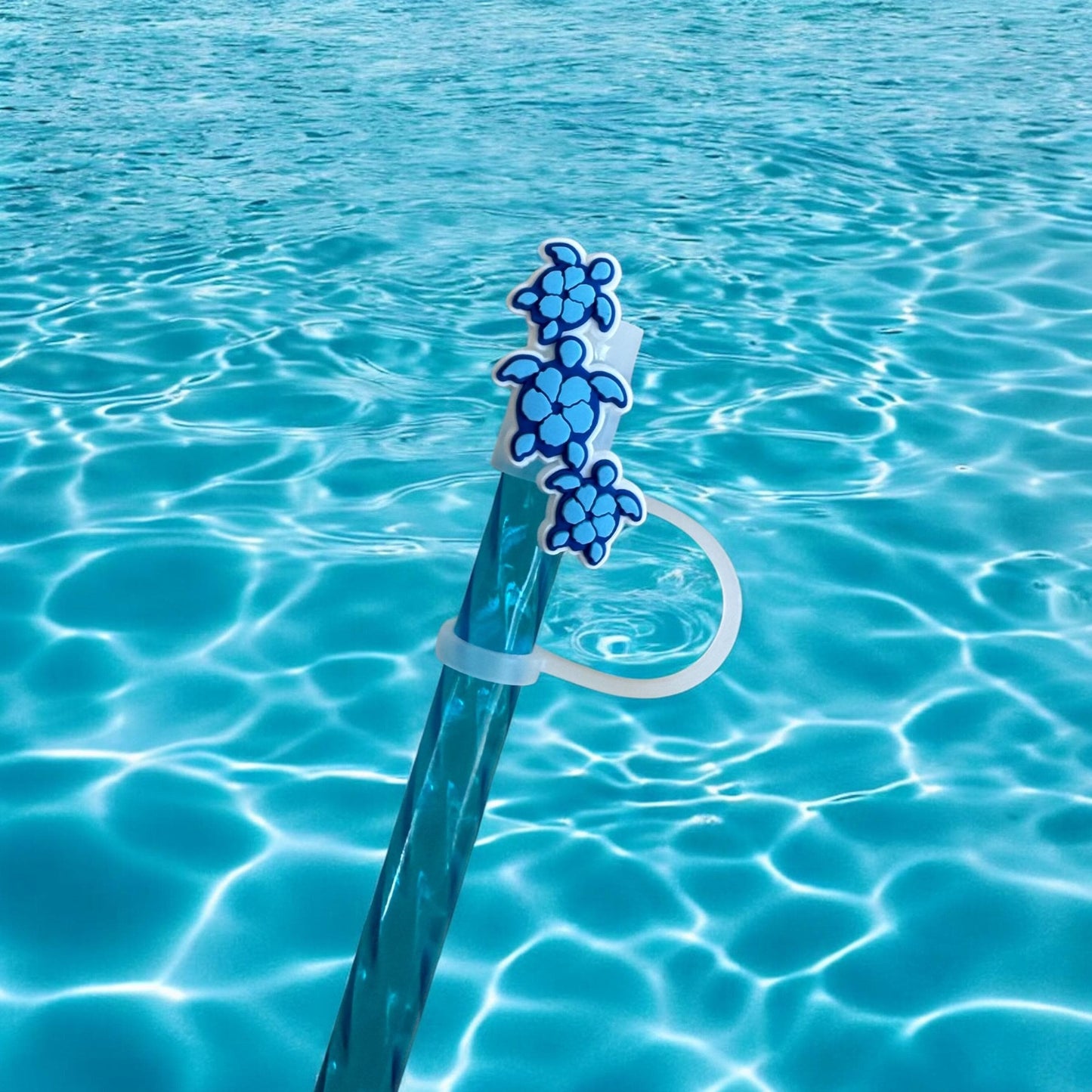 Swimming Sea Turtles Straw Topper for 10 mm Straws