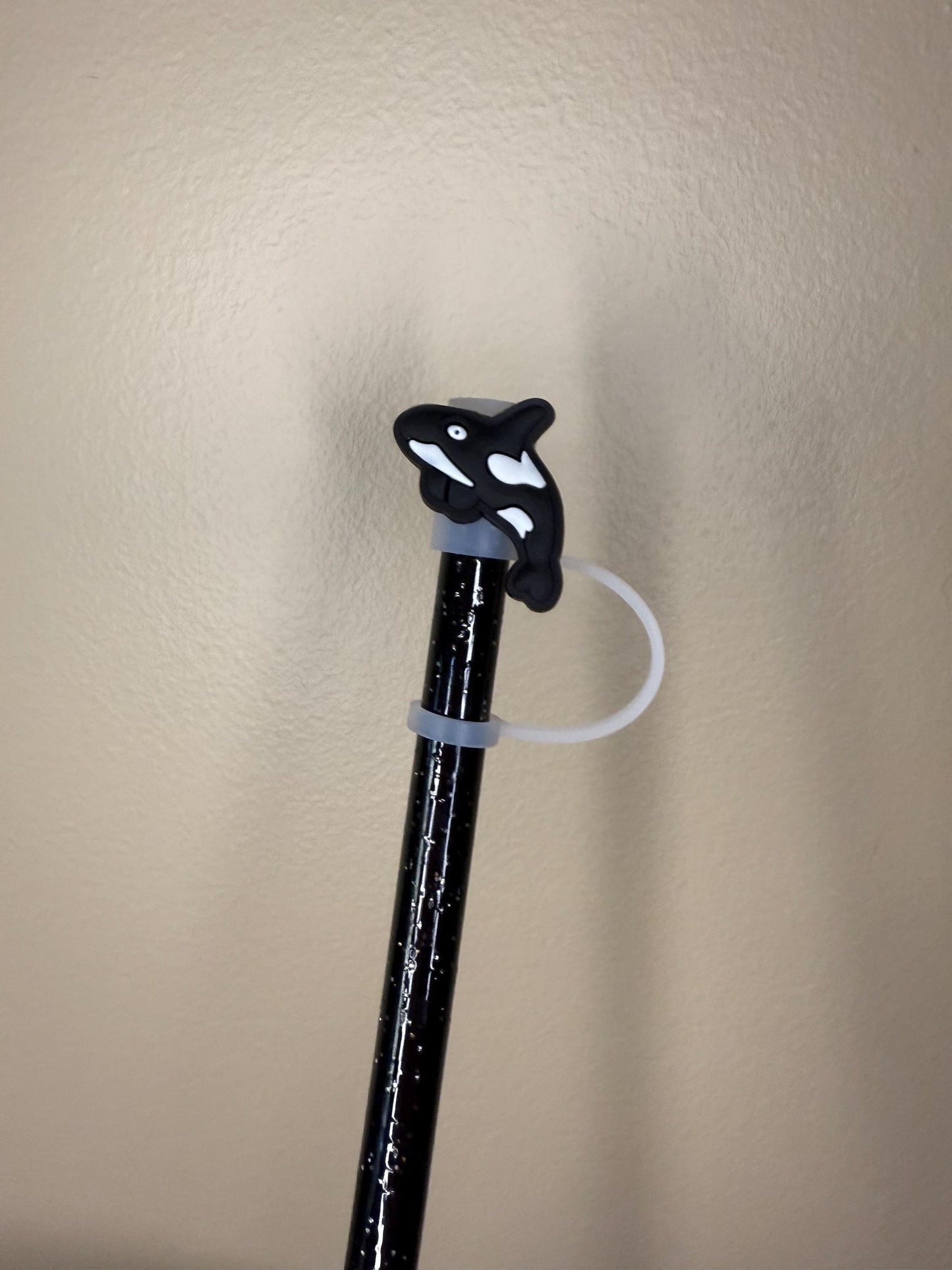 Orca Killer Whale Straw Topper for 10 mm Straws