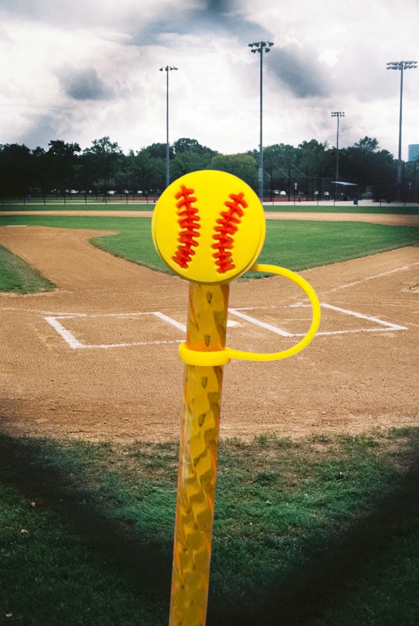 Softball Straw Topper for 10 mm Straws