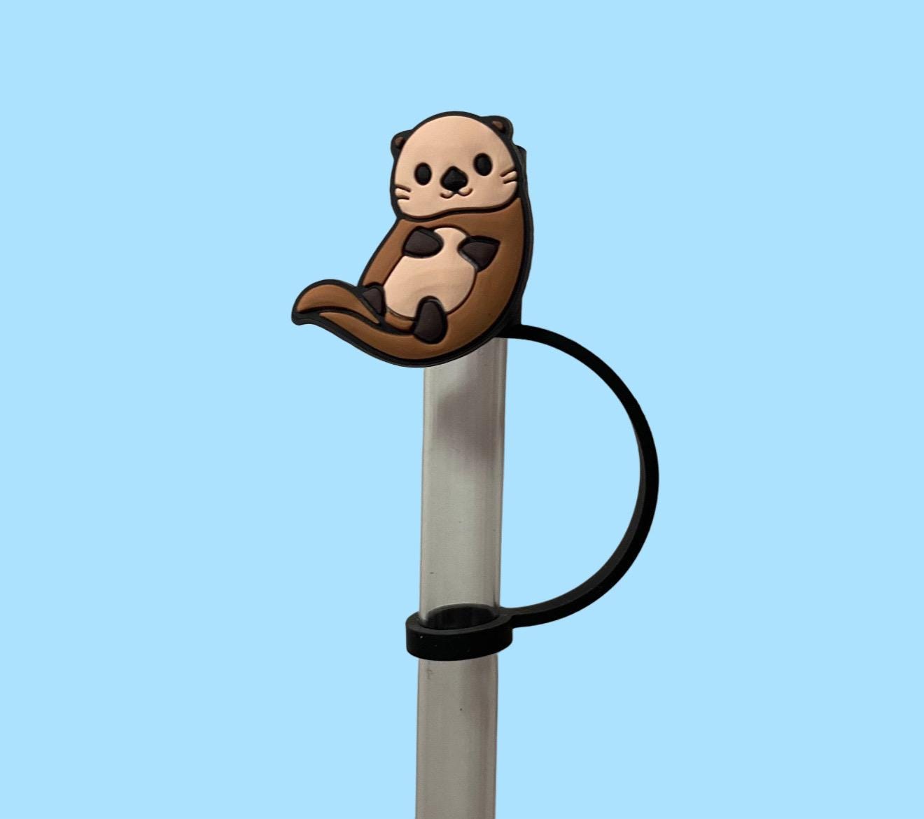 Brown Sea Otter Straw Topper for 10 mm Straws