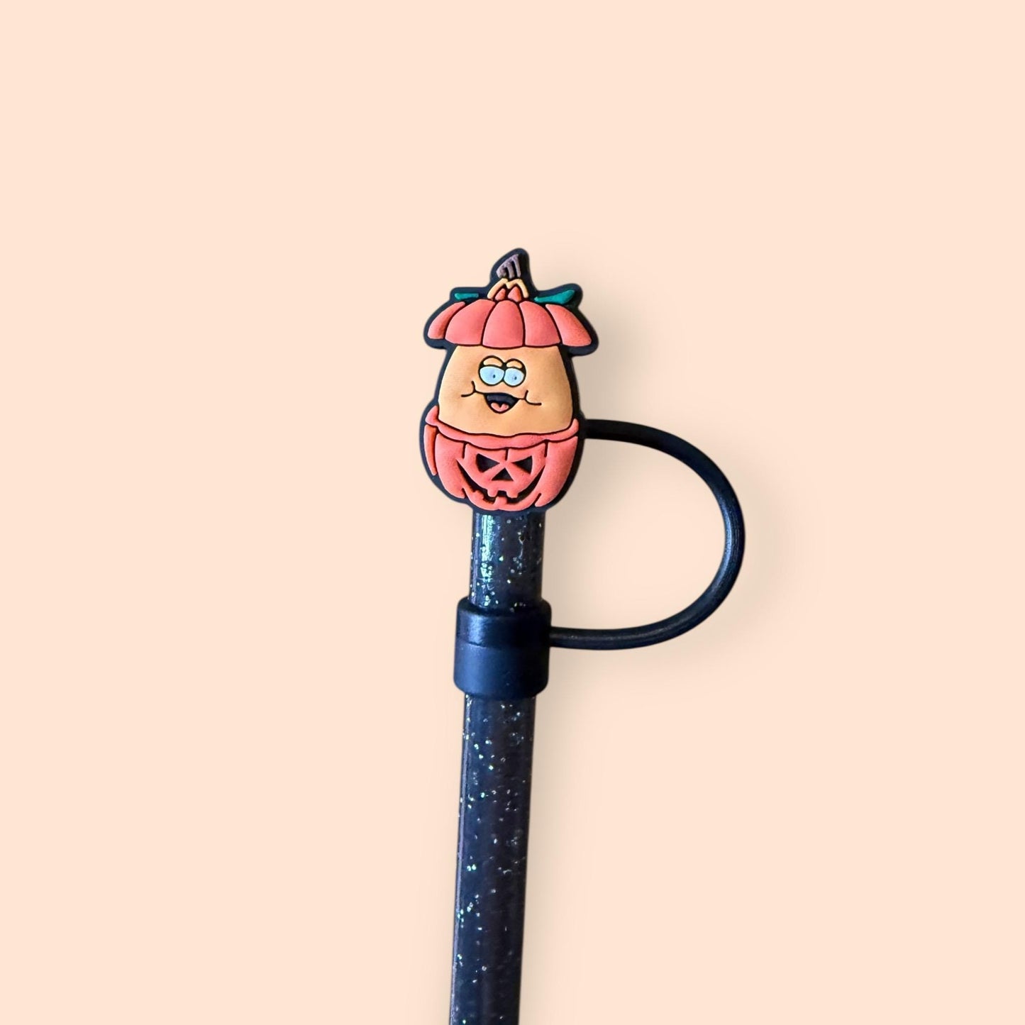 1 Deluxe Pumpkin Nugget Straw Topper for 10 mm Straws