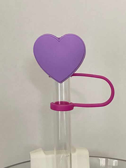 Lilac Heart Straw Topper for 10 mm Straws