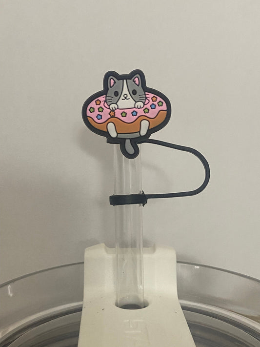 Donut Kitty Straw Topper for 10 mm Straws