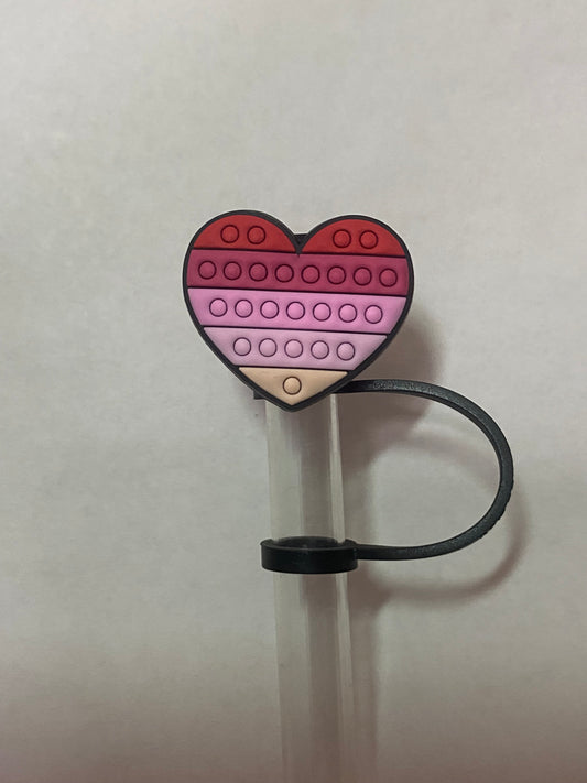 Fidget Heart Straw Topper for 10 mm Straws