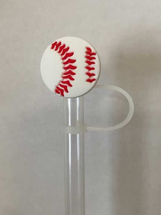 Baseball Straw Topper for 10 mm Straws