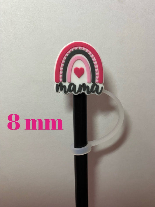 Mama Pink Raninbow Straw Topper for 8 mm Straws