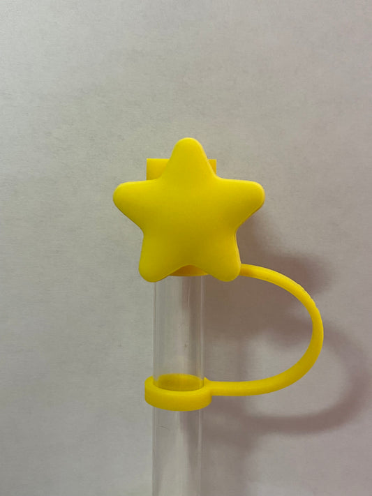 Yellow Star Straw Topper for 10 mm Straws