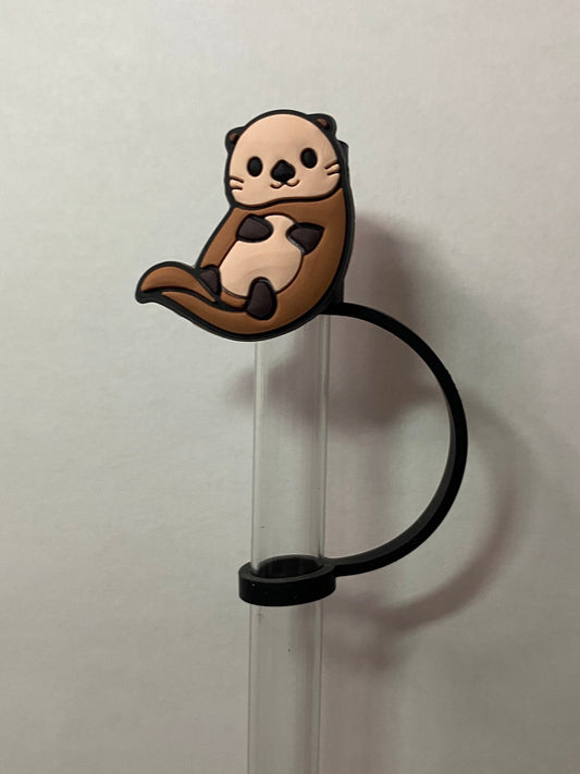 Brown Sea Otter Straw Topper for 10 mm Straws