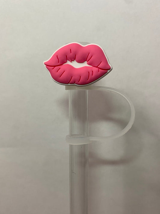 Pink Lips Straw Topper for 10 mm Straws