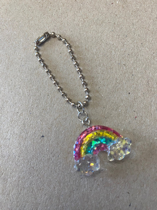 Glitter Rainbow Handle Charm