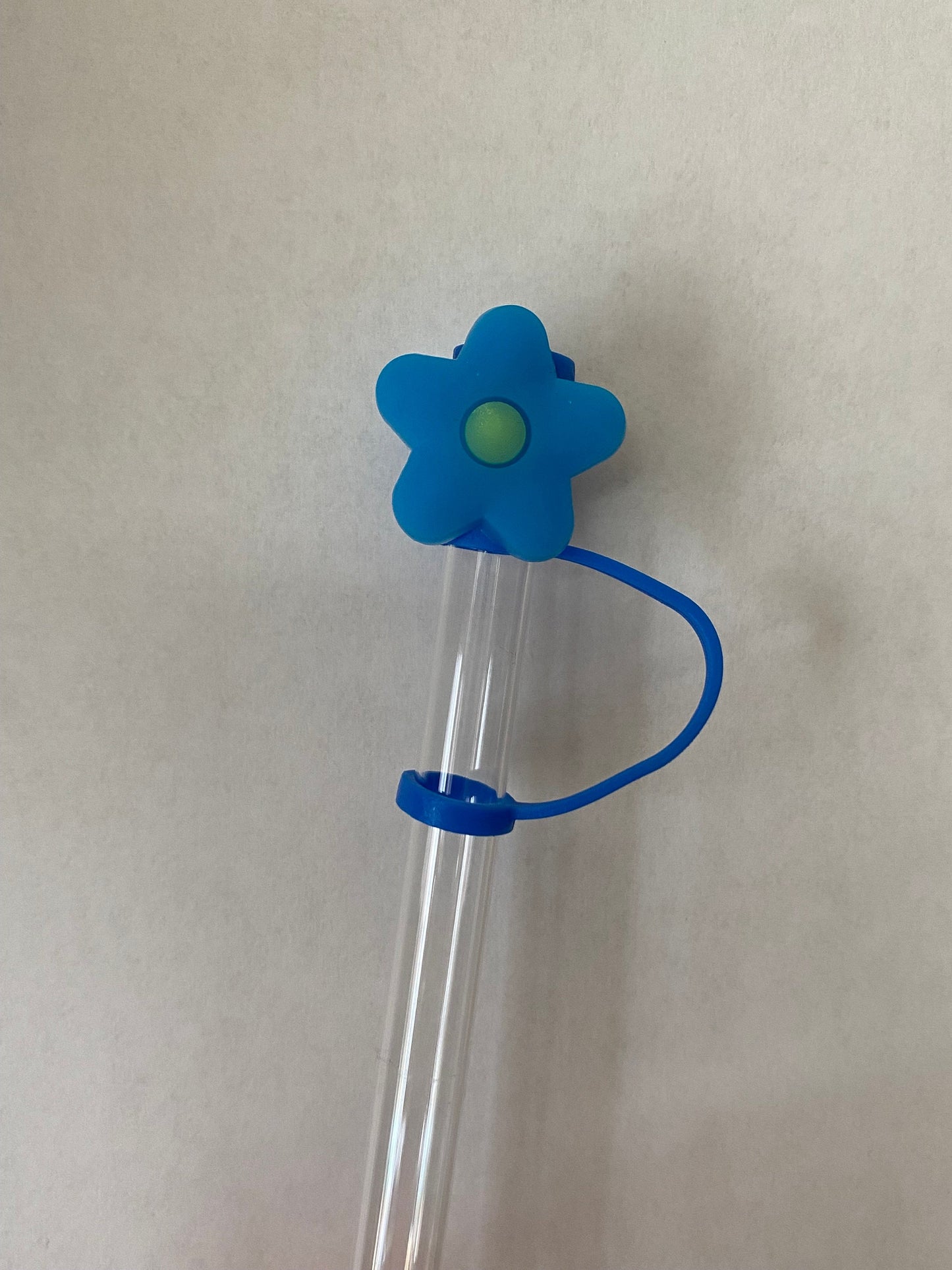 Blue Flower Straw Topper for 10 mm Straws