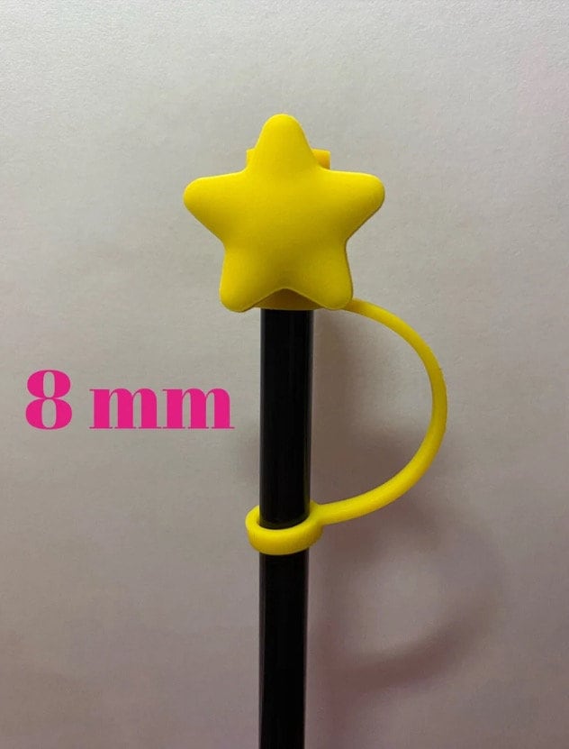 Yellow Star Straw Topper for 8 mm Straws