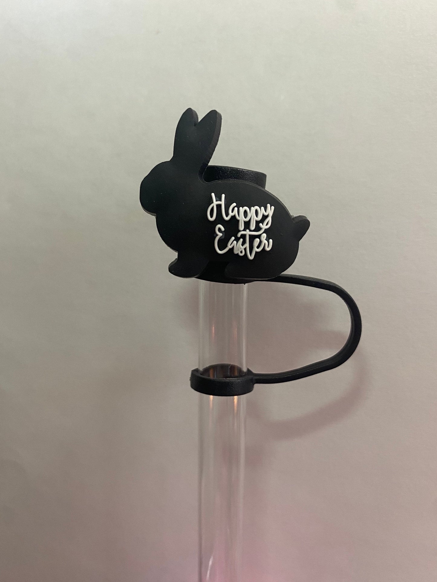 Black Bunny Straw Topper for 10 mm Straws