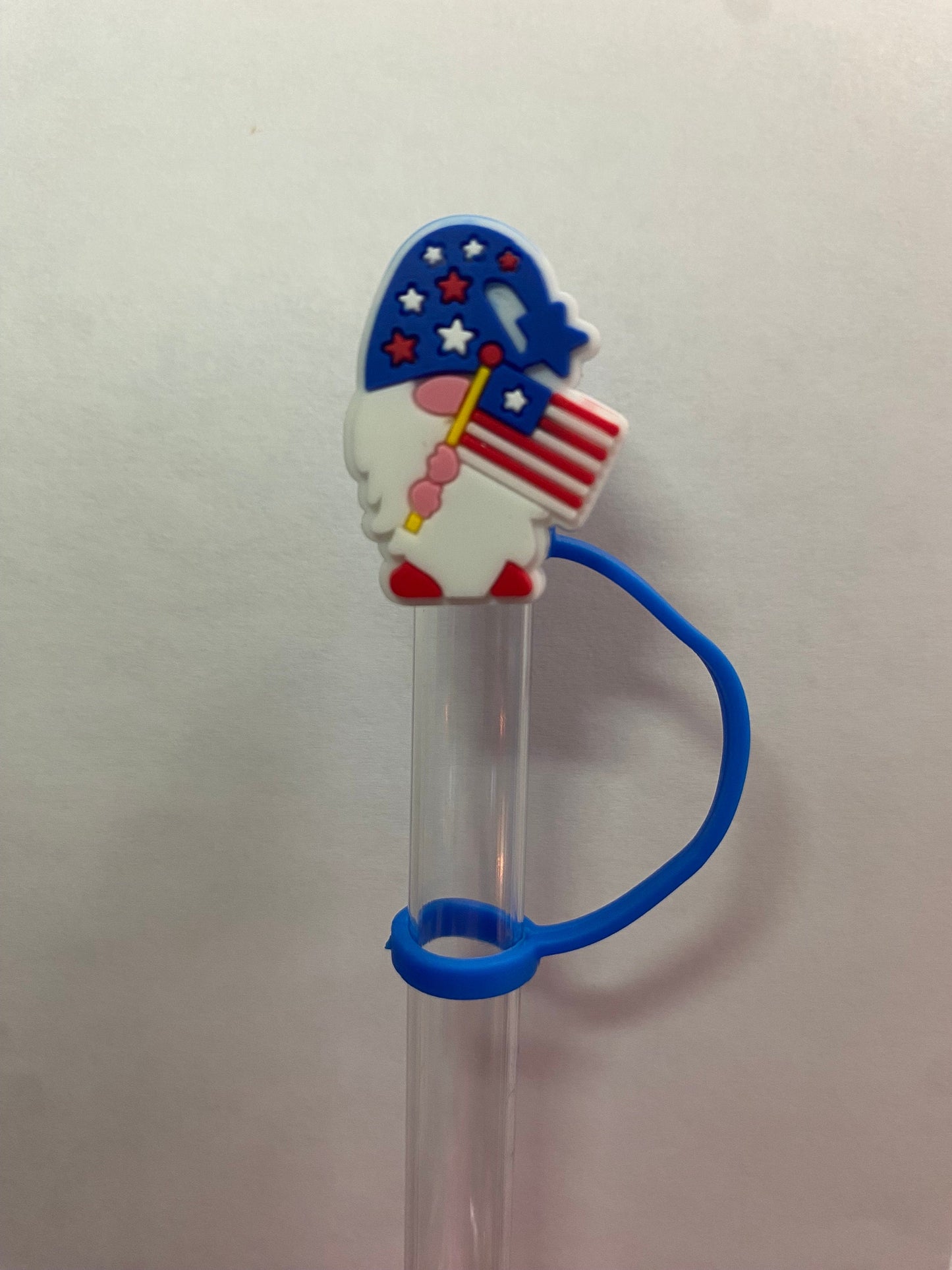 USA Flag Gnome Straw Topper for 10 mm Straws