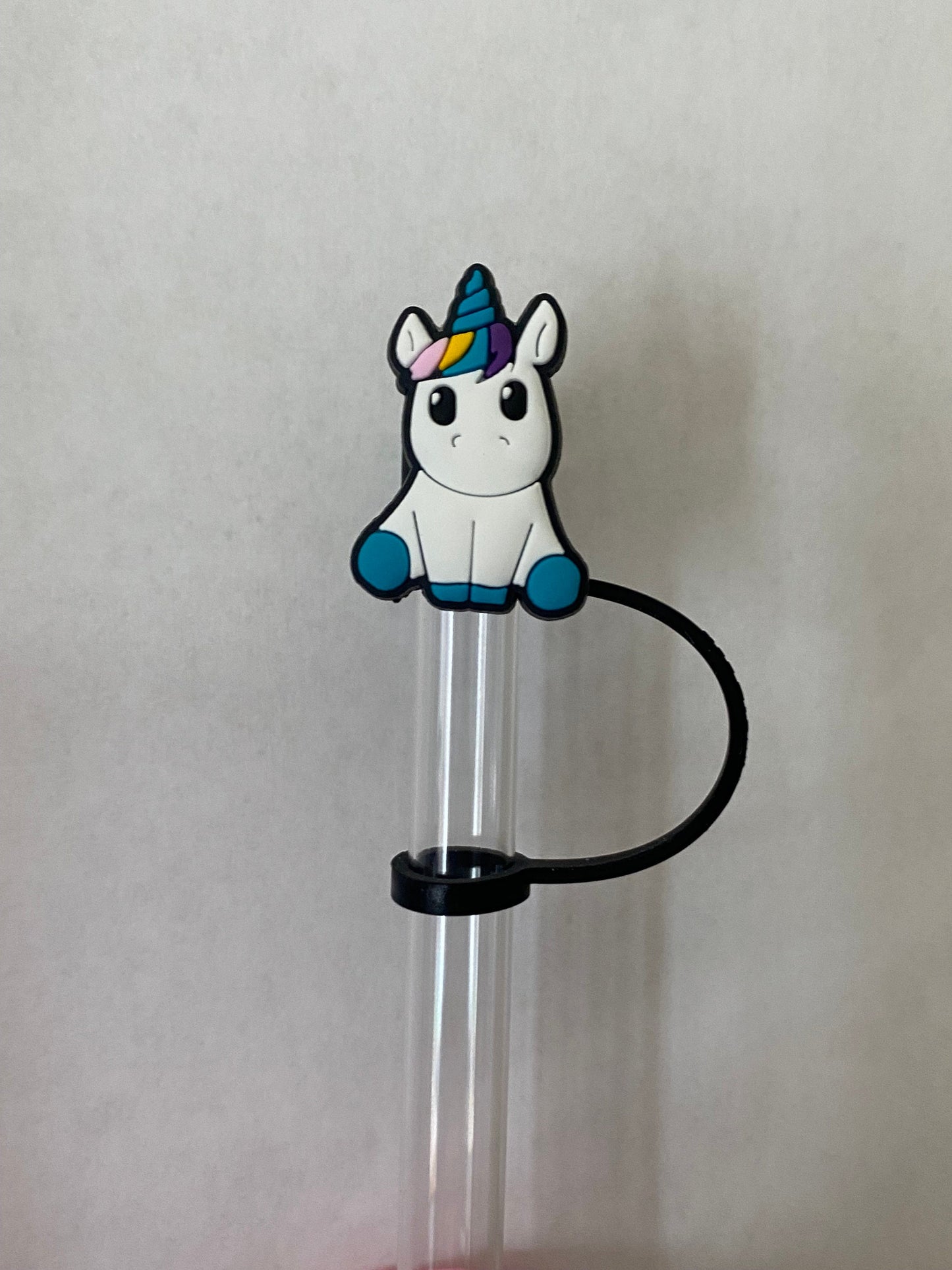 Blue Unicorn Straw Topper for 10 mm Straws