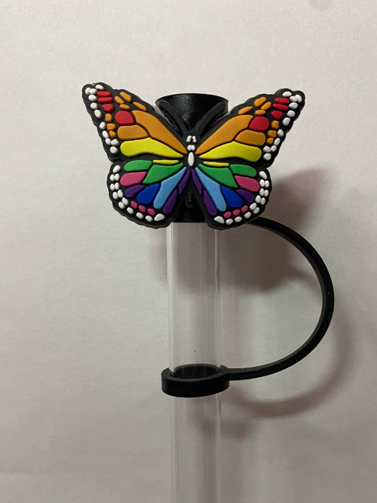 Rainbow Butterfly Straw Topper for 10 mm Straws
