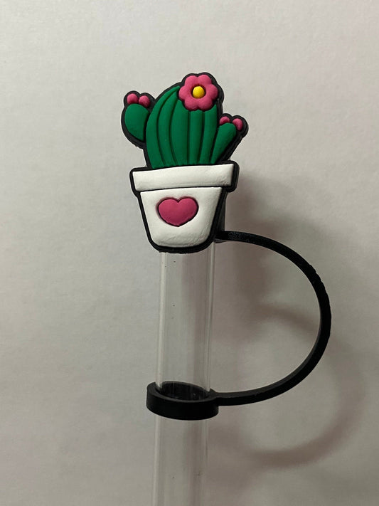Heart Cactus Straw Topper for 10 mm Straws