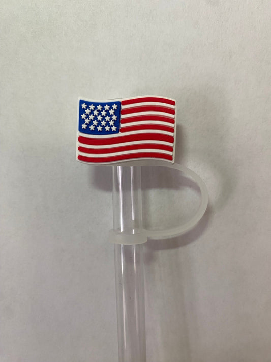 American Flag Straw Topper for 10 mm Straws