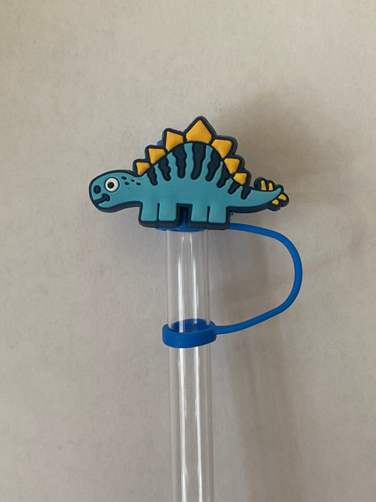 Blue Dino Straw Topper for 10 mm Straws