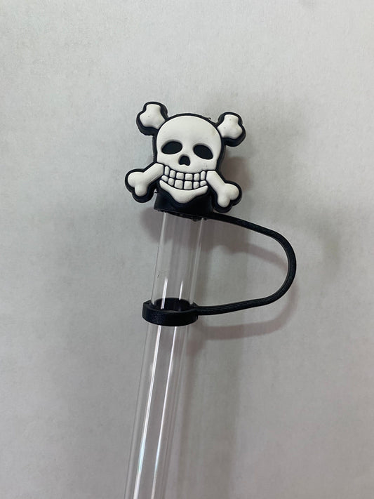 Skull and Cross Bones Straw Topper for 10 mm Straws